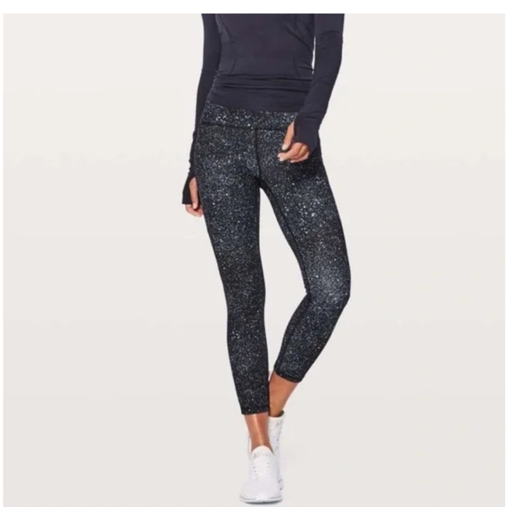 Lululemon Train Times 7/8 Pant 25" Mineralize Multi / Black Full-On® Luxtreme